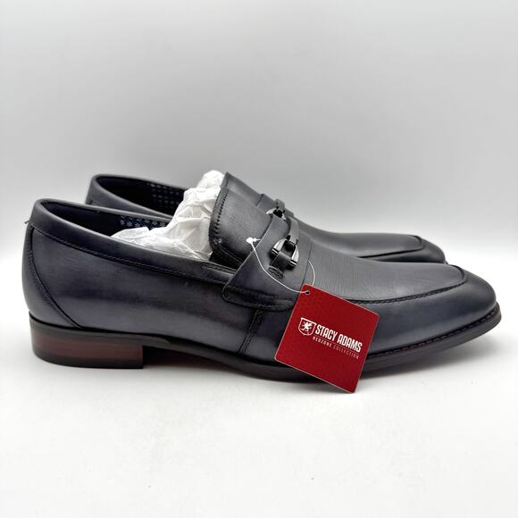 Stacy Adams Mens Kaylor Penny Slip-On Loafer US 11 M EU 44 Gray Leather NIB main image 7